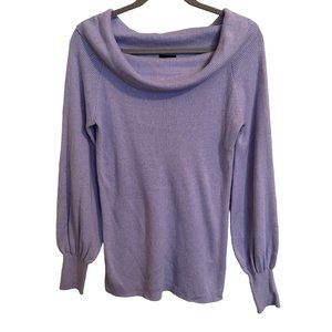 WORTHINGTON SWEATER SIZE MEDIUM‎ OFF THE SHOULDER LAVENDAR BALLOON SLEEVE